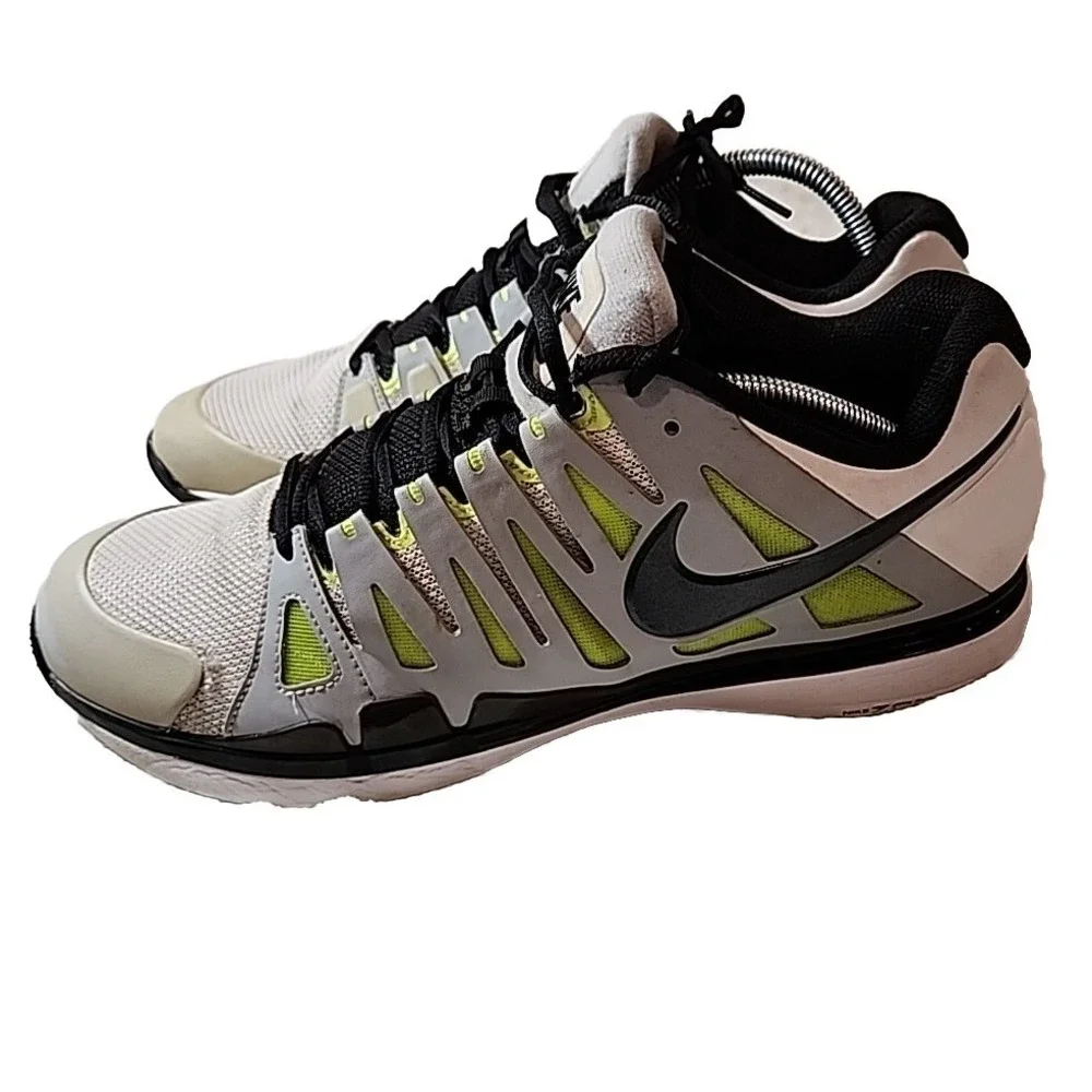 Nike‎ Zoom Vapor 9 Tour Platinum Volt Federline Tennis Shoes Sneakers Men's 11.5